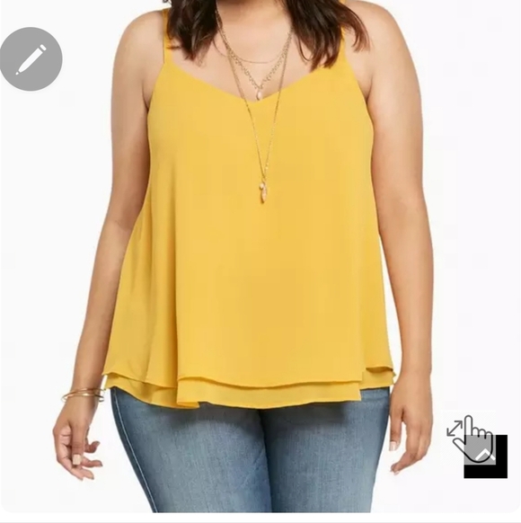 Torrid Bright yellow Chiffon Cami 2x - Picture 1 of 6